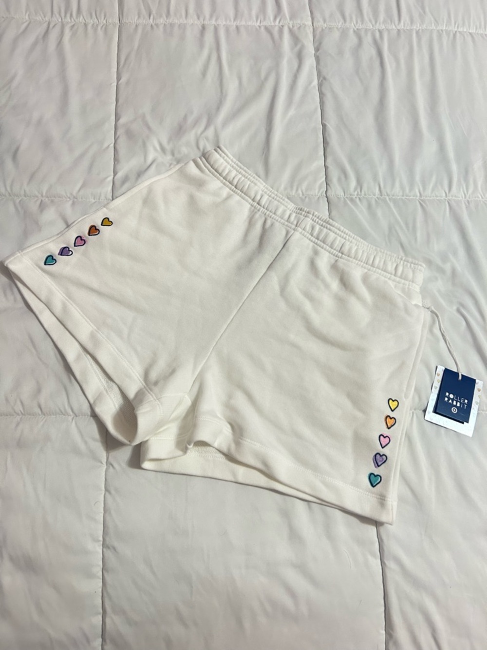 Women’s Disco Heart Shorts White - Roller Rabbit x Target